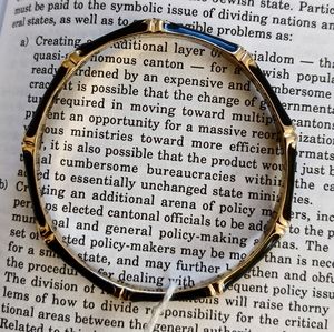 Black And Gold Women's Slide- On  Hand Bangle Bracelet